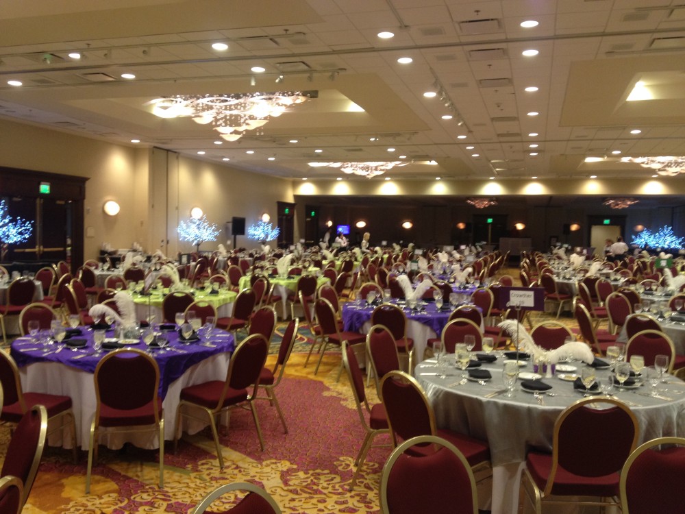 Main Ballroom for Cosgriff Catholic School Mardi Gras Fundraiser